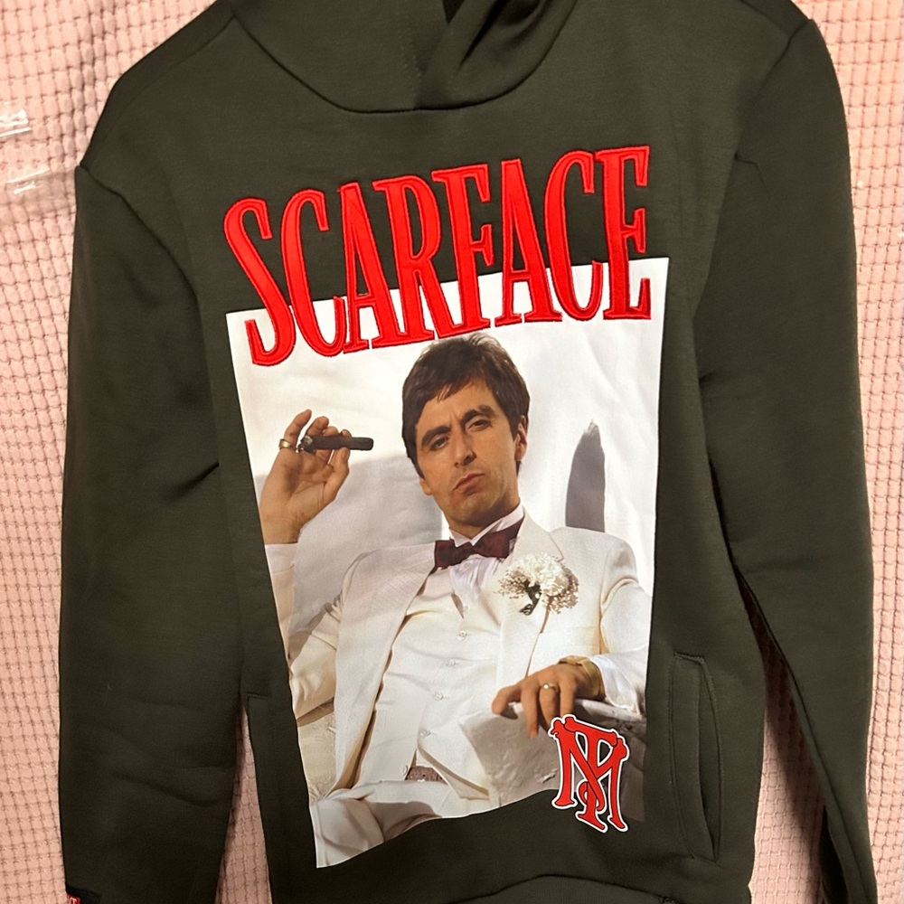 Scarface Graphic Hoodie in Dark Green